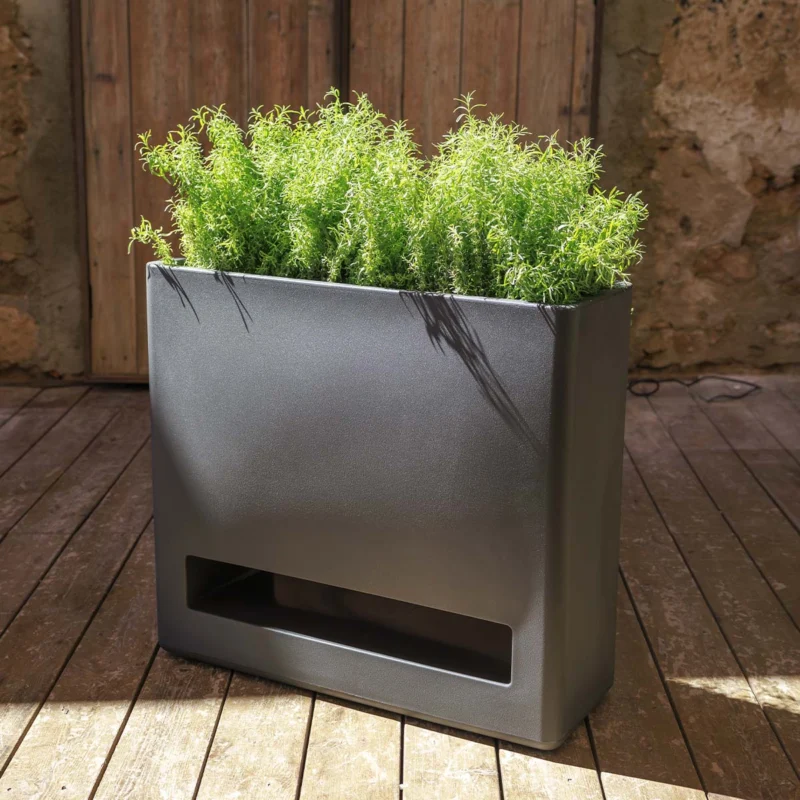 RECHTECKIGER TOPF MIT RÄDERN BROMELIA 78