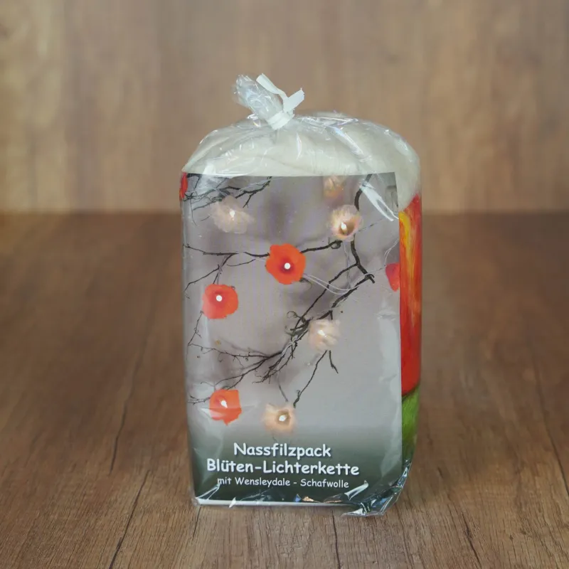 Kreatives Blüten-Lichterketten Filzset