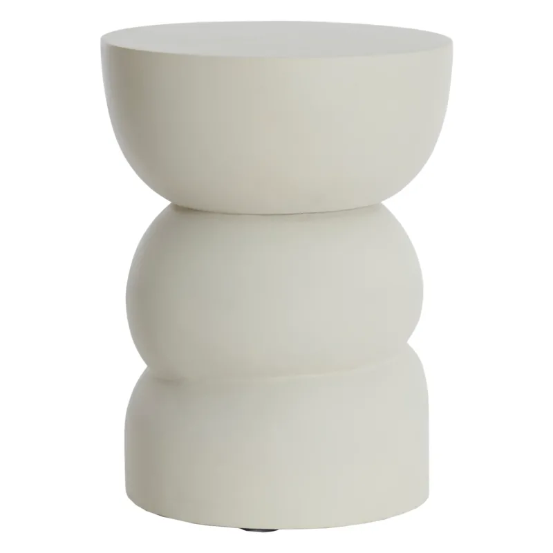 Cremefarbener Beistelltisch Ø35 cm von Light & Living