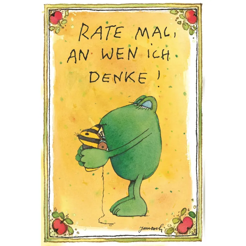 Janosch Leinwandbild - Rate mal an wen ich denke