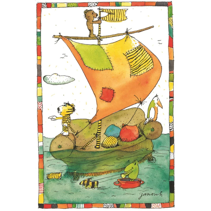 Janosch Leinwandbild - Tigerentenboot