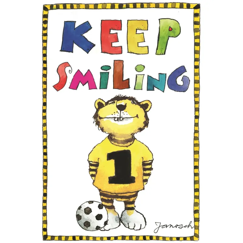 Janosch Leinwandbild - Keep smiling Fußball Tiger