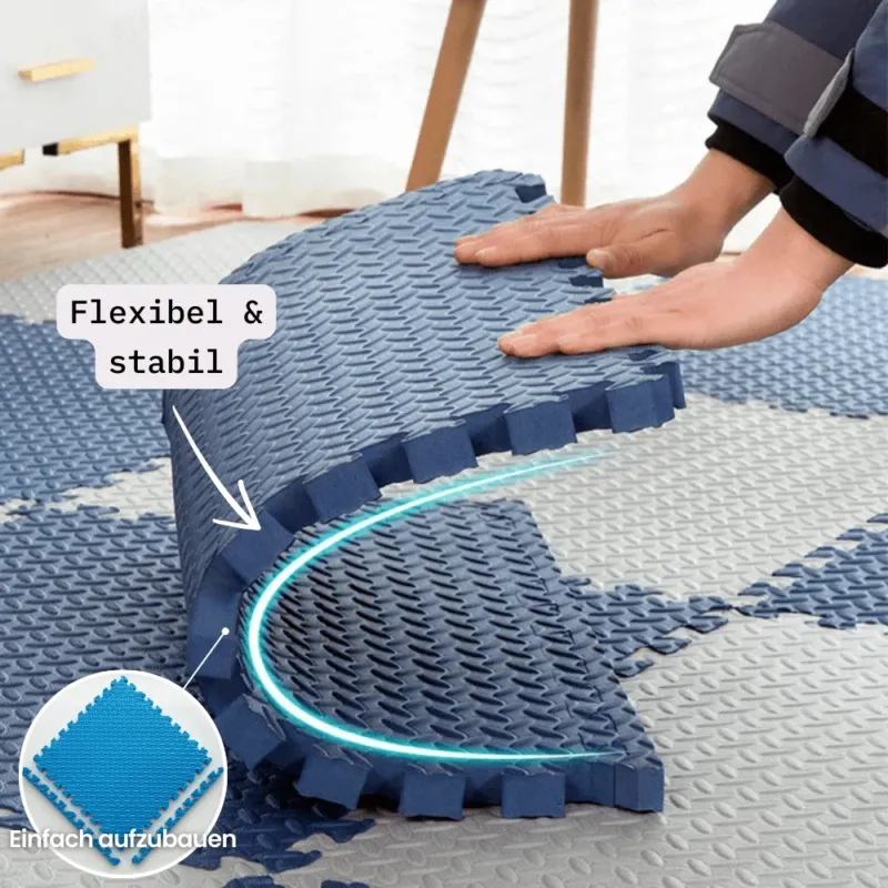 CUSHIOPLAY - Soft Foam Baby Play Mat for Tummy Time & Crawling, 12-Piece 2
