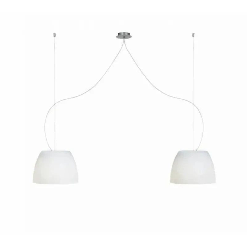 Casablanca Pendellampe Mara 2-flammig mit zwei schönen Lampenschirmen in modernem Design.