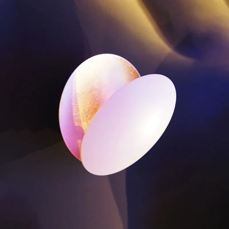 Catellani & Smith Lederam W1 17 LED Wandlampe, elegante Design-Wandleuchte mit warmem Licht und schwebenden Scheiben