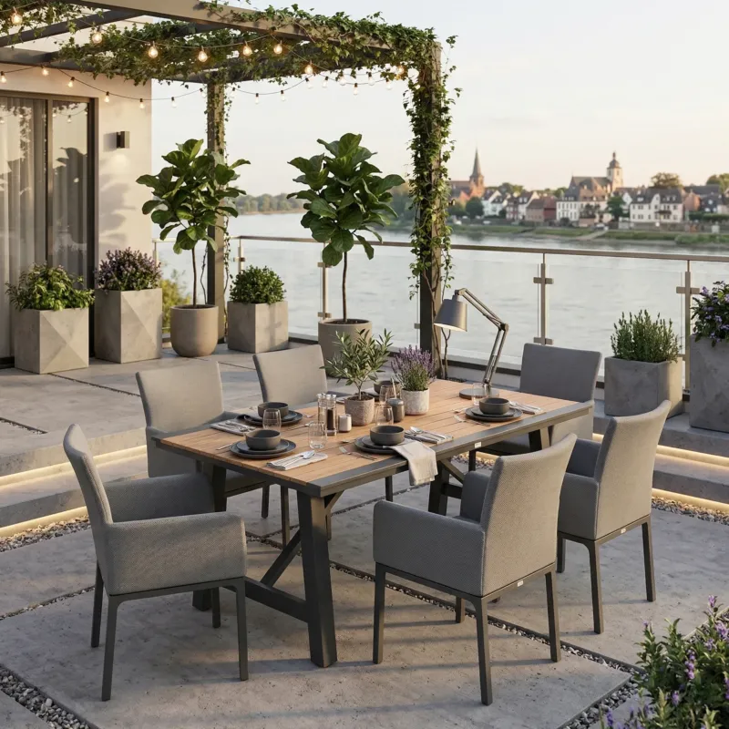 SUMMER SALE ☀️⛱️🏝️ Mich darfst du im Regen stehen lassen! Wetterfeste Essgruppe COSMO / KALVA – Modern, Komfortabel & im Trend!