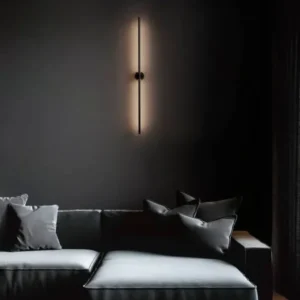 Cretel LED Wandleuchte 3000K Schwarz IP44, moderne schwarze Wandlampe für minimalistisches Wohnambiente