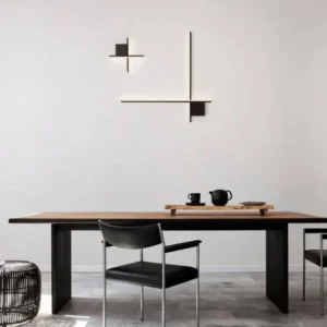 Cross LED Wandleuchte 30cm 2-flammig 2700K in satiniertem Gold, moderne geometrische Wandleuchte für elegante Räume