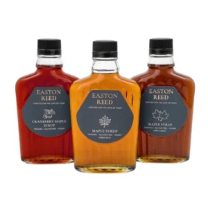 Bio-Ahornsirup Set in 3 Variationen von Easton Reed Drei besondere Sirupe von Easton Reed. Perfekt zum verschenken oder selber durchprobieren.