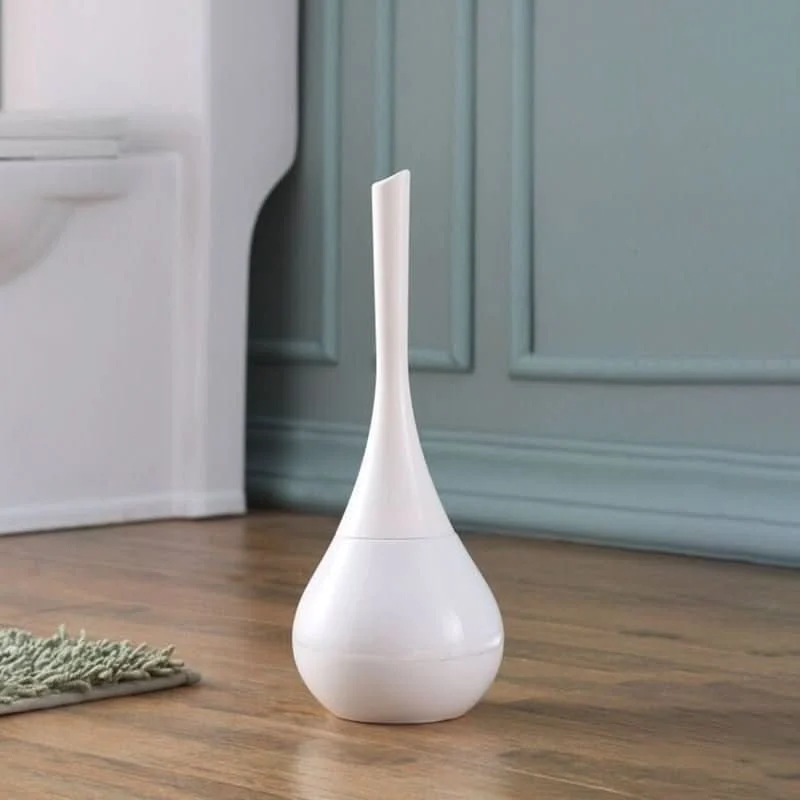Elegant Toilet Brush with Anti-Splash Design & Durable Holder - Best Toilet Bowl Brush for Hygiene 0