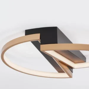 Elize LED Deckenleuchte Halbrund 2-flammig 3000K Schwarz, Gold moderne LED-Deckenleuchte