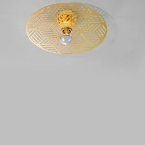 Eres Deckenleuchte E27 Ø 40cm Gold, goldene Nova Luce Deckenleuchte aus Stahl für Wohn- und Esszimmer