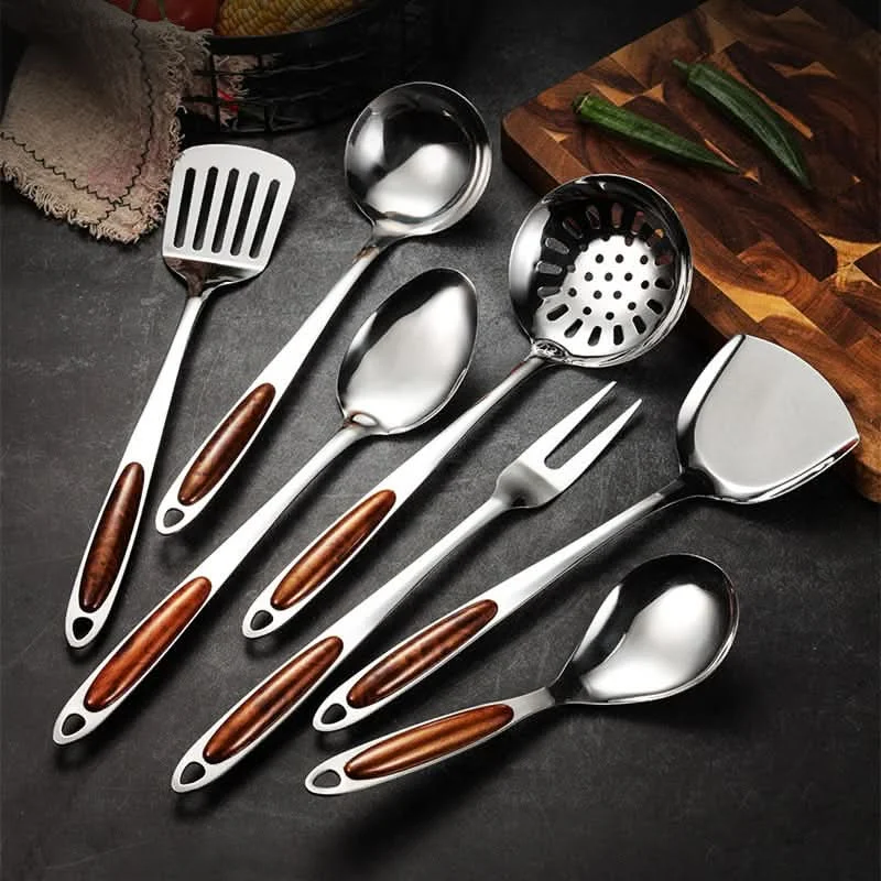 Ergonomic Stainless Steel Kitchen Utensil Set - Best Cooking Utensils for Precision 0