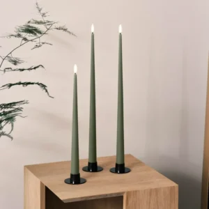 Ester & Erik LED Stabkerzen 2er Set - 70 green soil