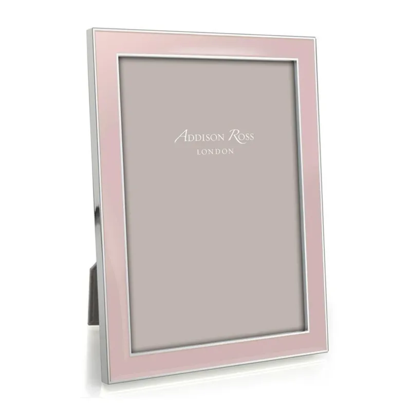 Light Pink Enamel & Silver Frame - Addison Ross Ltd UK