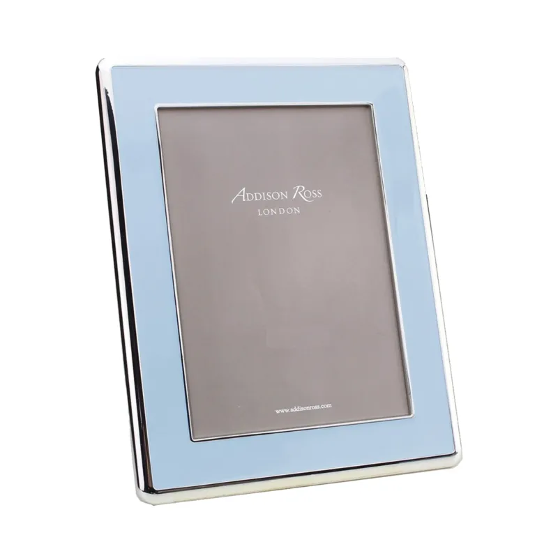 Powder Blue Enamel & Silver Curve Frame - Addison Ross Ltd UK