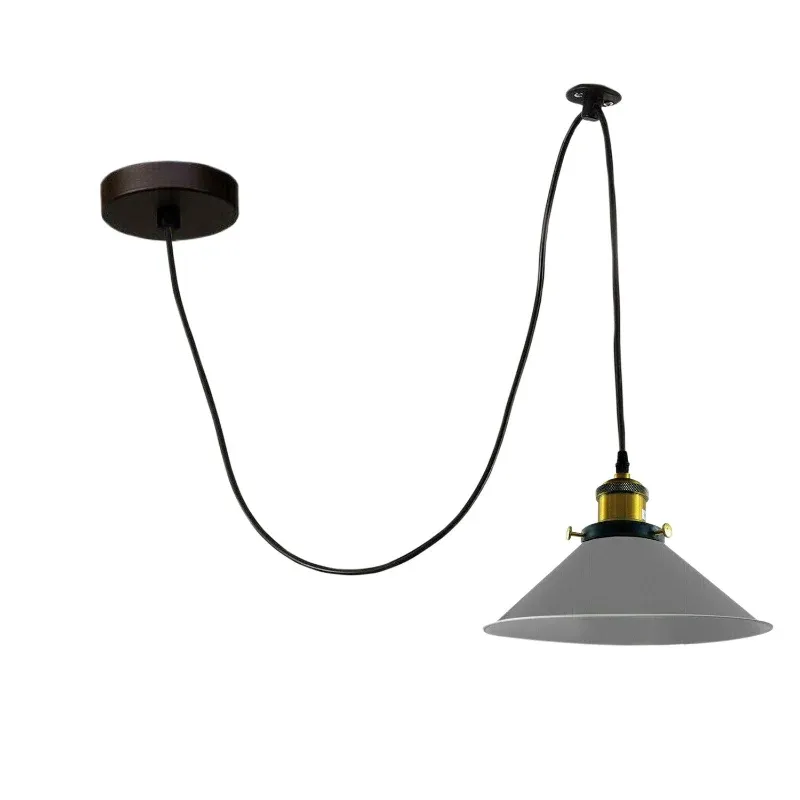 Hängeleuchte grau Vintage Stil