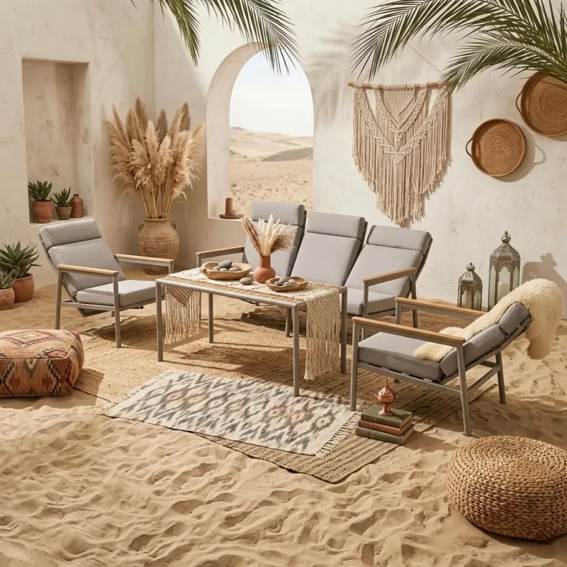 SUMMER SALE ☀️⛱️🏝️. Dining Lounge Move Set Solea mit stufenlos verstellbaren Rückenlehnen EXTRA HOCH & EXTRA BREIT