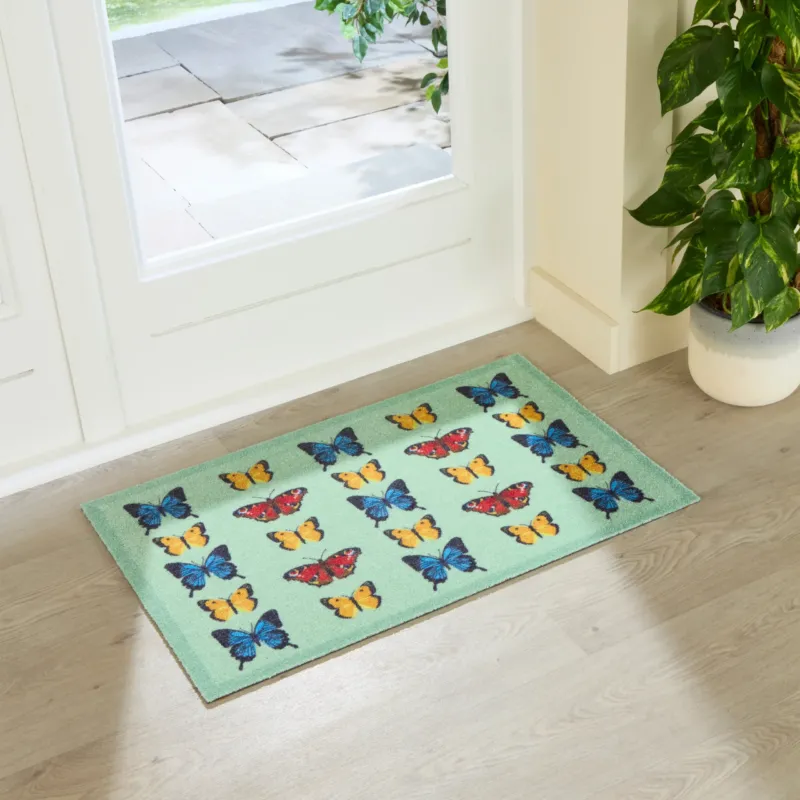 Butterfly Pattern Indoor Washable Doormat