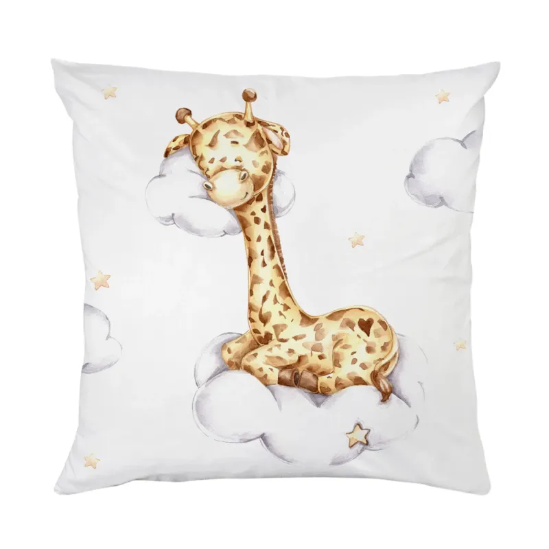 Kissenbezug - Giraffe auf Wolke