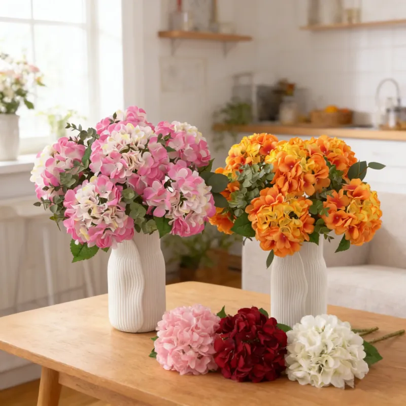 41 cm Künstlicher Hortensienzweig – Kunstblume Dekoration im Angebot