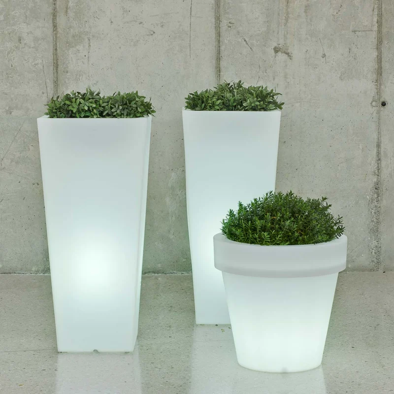 BLUMENKASTEN QUADRATISCH MIT LICHT MELISA 50