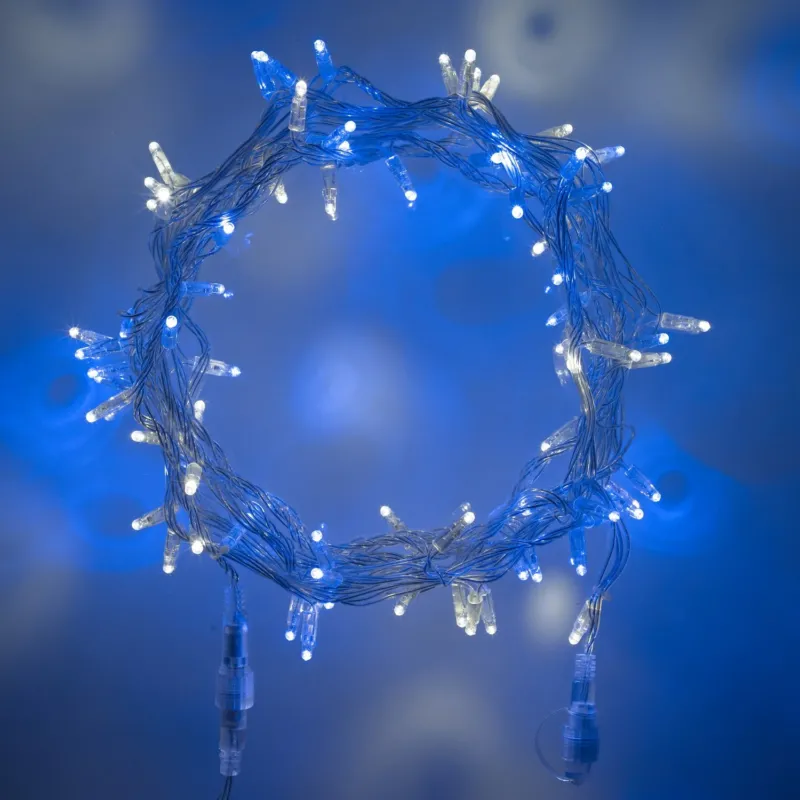 Core Connect 20m 200er LED Lichterkette blau weiß koppelbar transparentes Kabel