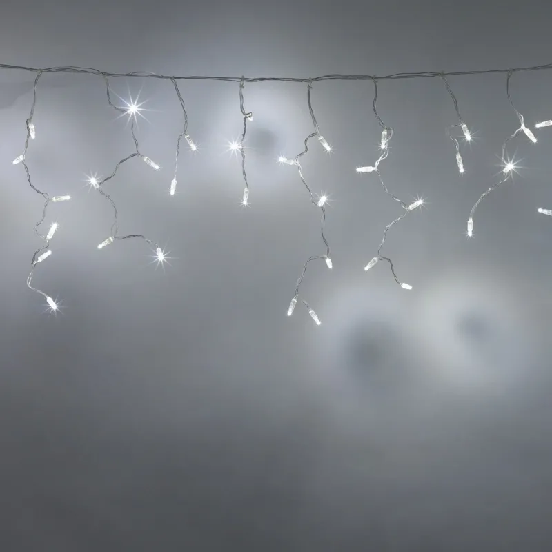 Core Connect 14m 448er LED Eiszapfen Lichterkette weiß koppelbar transparentes Kabel