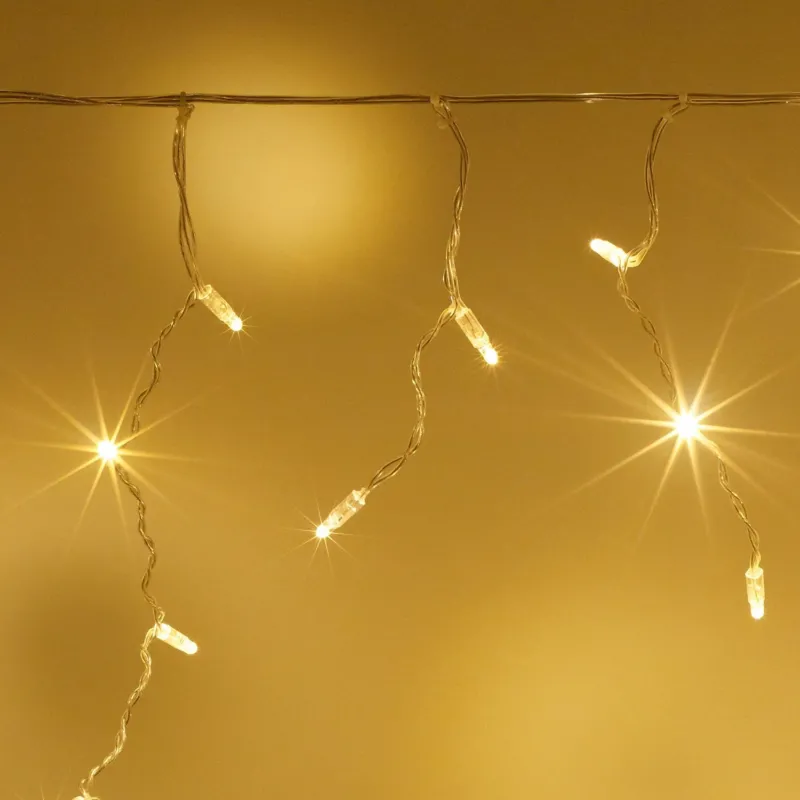 Core Connect 24m 768er LED Eiszapfen Lichterkette warmweiß koppelbar transparentes Kabel