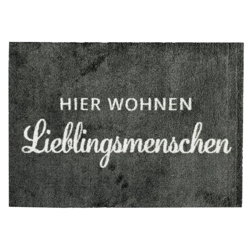 Fußmatte 50x70 Cushel- hier wohnen anthrazit