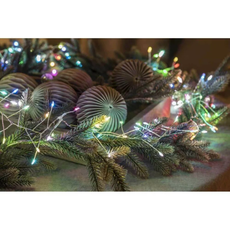 8,6m Micro LED Lichterkette Firecracker mit langsamen RGB-Farbwechsel 360 RGB Dioden, festliche Beleuchtung für Weihnachtsdekoration