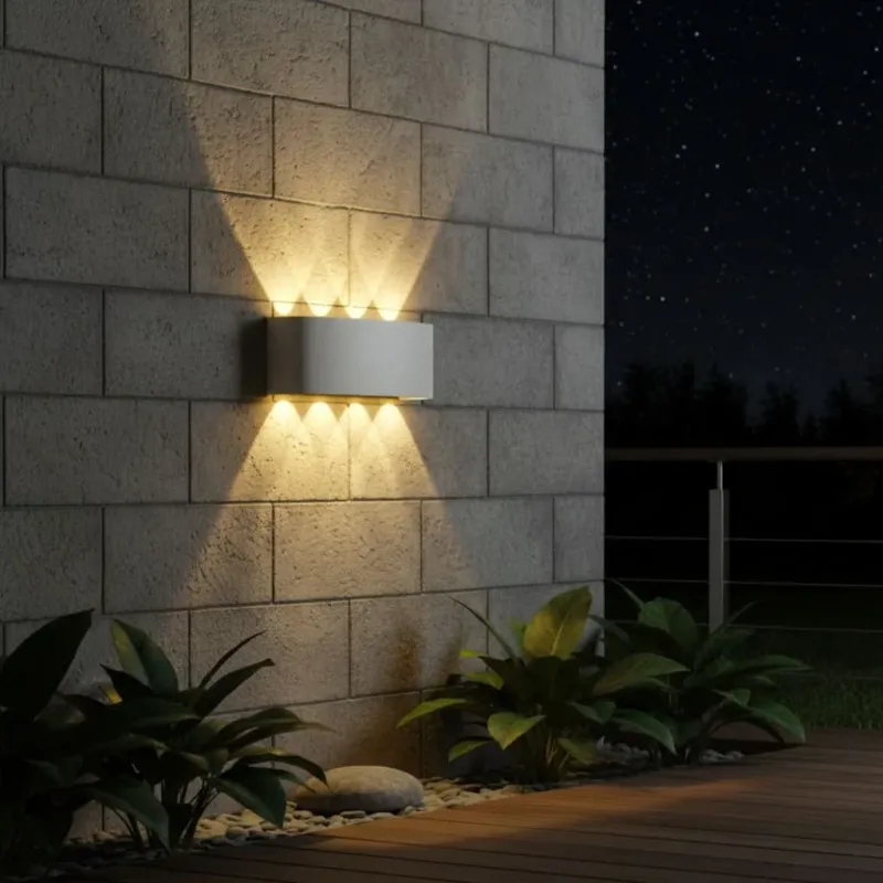 Modern LED Wall Sconce - Stylish Indoor Outdoor Wall Light for Eye-Friendly Illumination 2