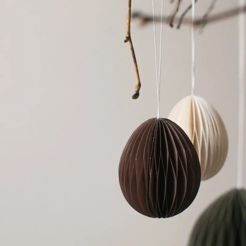 Ovoid Osterei aus Papier - braun