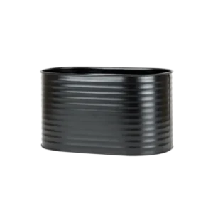 Ovalina Rillo Pflanzenbehalter für Gitter 30 x 17 cm schwarz