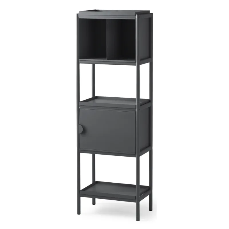 Hoher schwarzer Metall-Schrank TOSS Tall Cabinet von Pols Potten