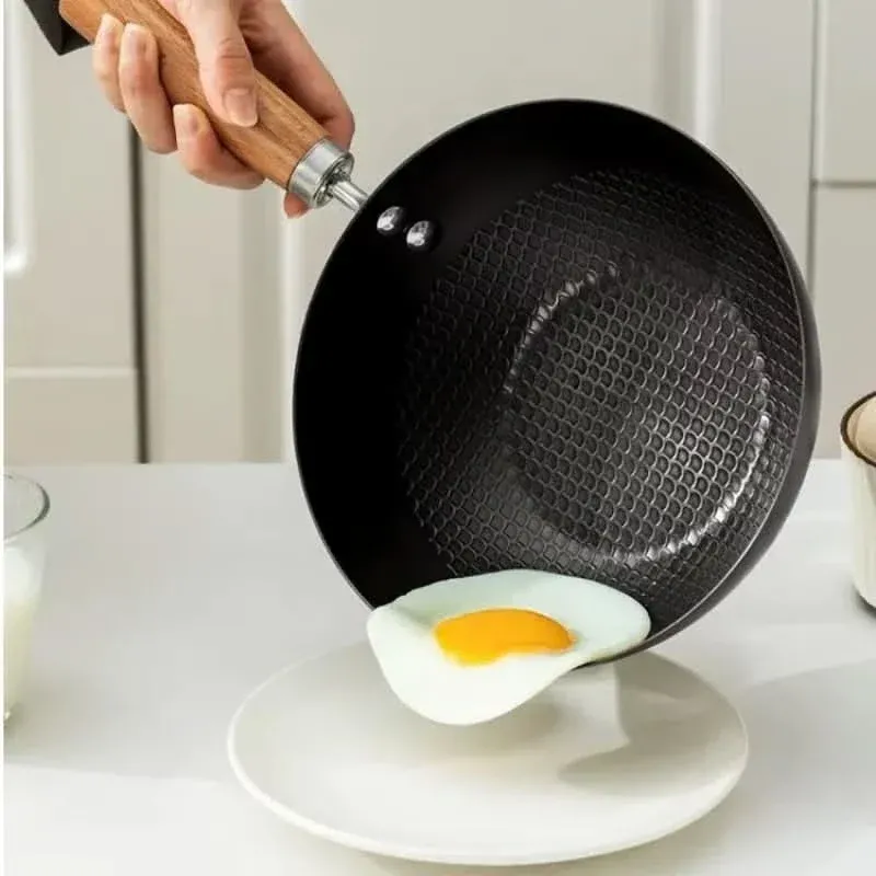 Premium Cast Iron Wok Pan - Non-Stick Versatile Frying Pan for Gas & Induction 2