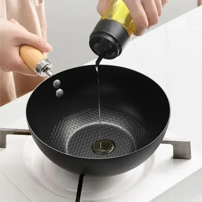 Premium Cast Iron Wok Pan - Non-Stick Versatile Frying Pan for Gas & Induction 3