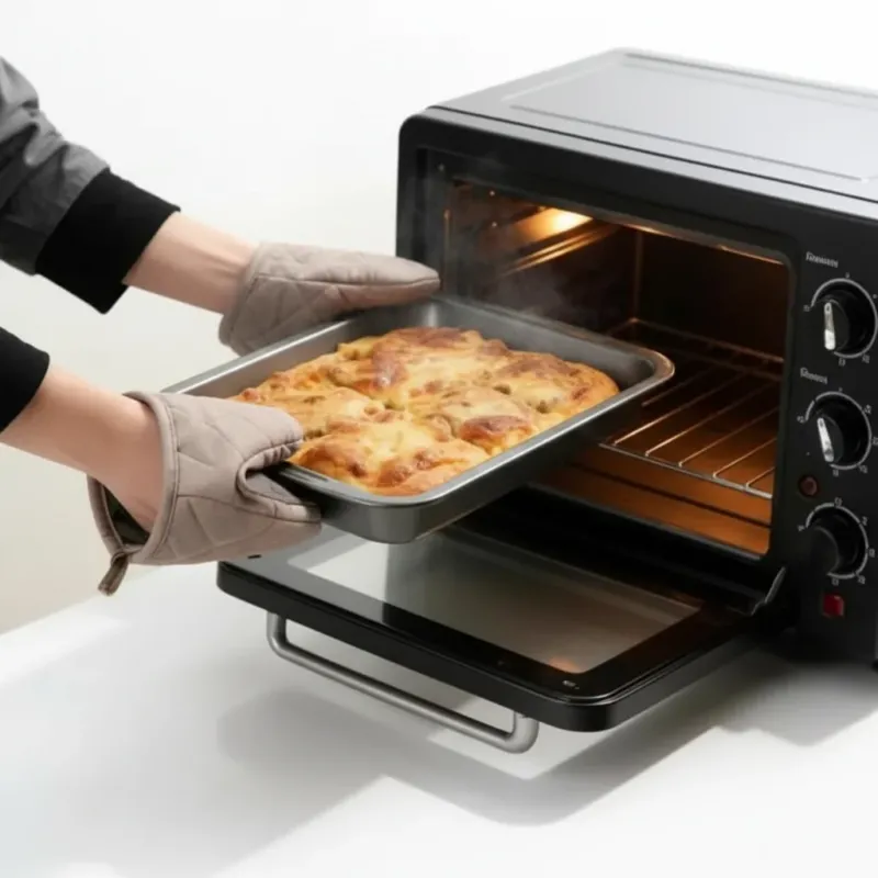 Premium Heat Resistant Silicone Oven Mitts Set - Non-Slip Grip for Safe Cooking 2