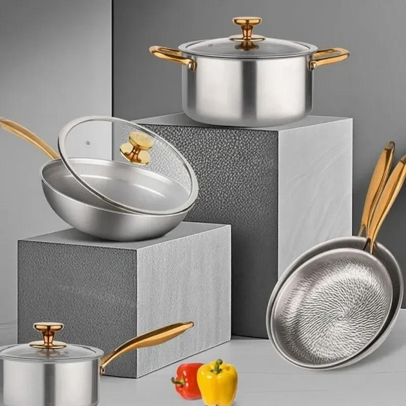 Premium Titanium Cookware Set - Non-Stick Pots and Pans Set for Versatile Cooking 1