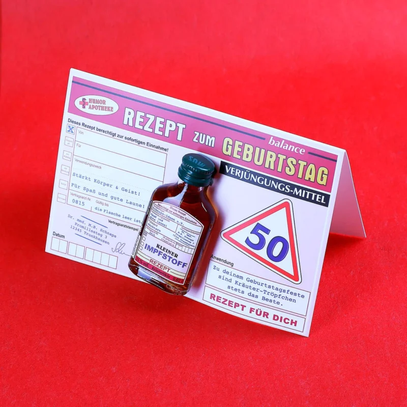 Rezept Geburtstag 50 mit Miniflachmann