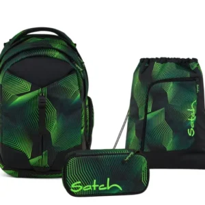 Schulrucksack-Set MATCH Seismic Green 3-teilig
