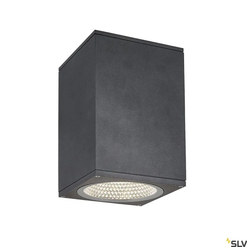 Enola Square Outdoor LED Deckenaufbauleuchte Anthrazit CCT Größe L, quadratische Deckenleuchte mit LED