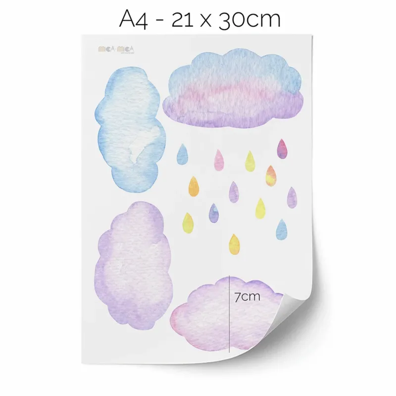 Wandtattoo Wolken - Aquarell-Wolken – Bild 2