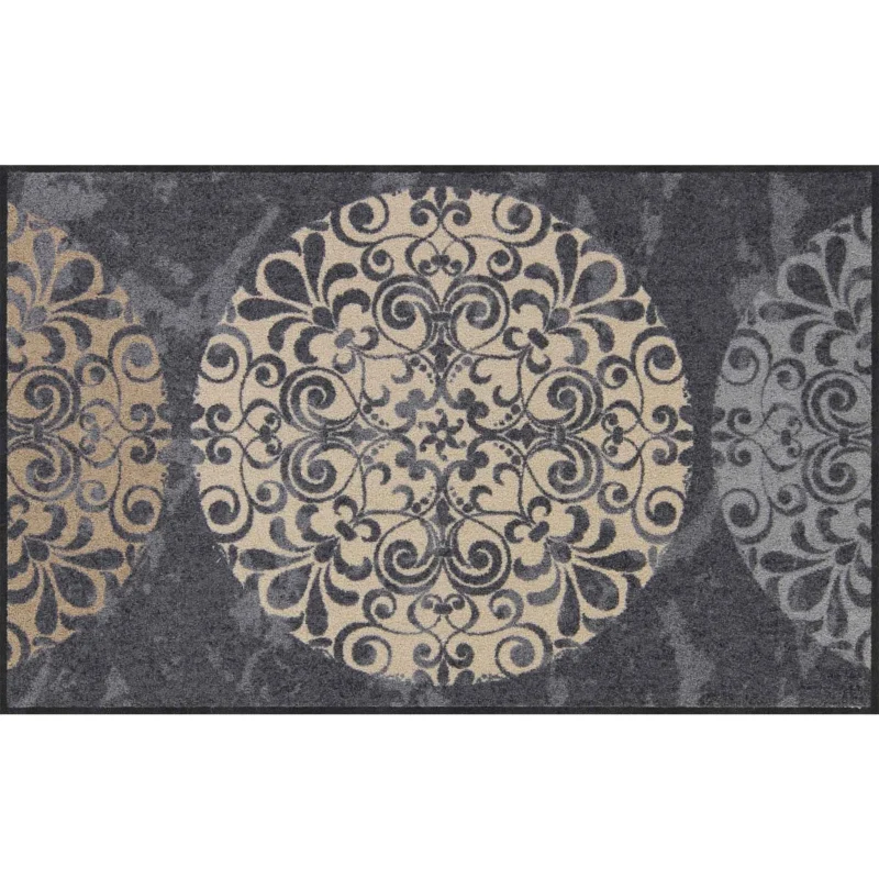 Fußmatte 75x120 Fliesenkreise anthrazit