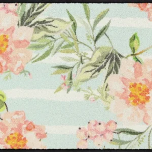 Fußmatte 50x75 Floral Stripes blue