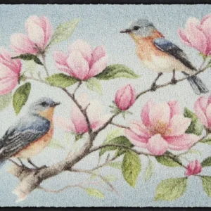 Fußmatte 50x75 Magnolia Birds blue