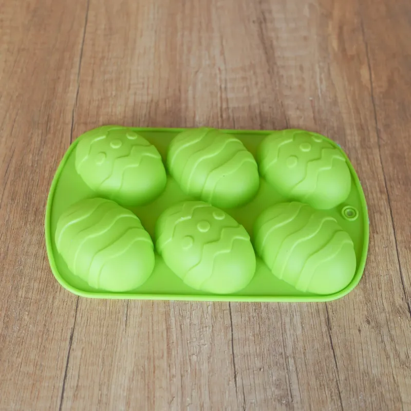 Gießform Ostereier aus Silikon | Für 6 Seifen oder Kerzen | Ideal für DIY Osterprojekte