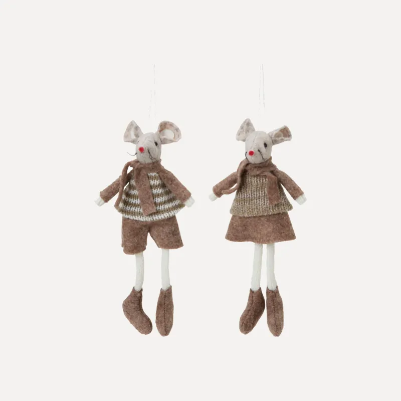 Filzanhänger Sixten & Sally - braun