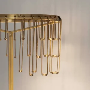 Stellar LED Tischleuchte H 46cm Ø 30cm 3000K, goldene Designer-Tischlampe mit warmem Licht