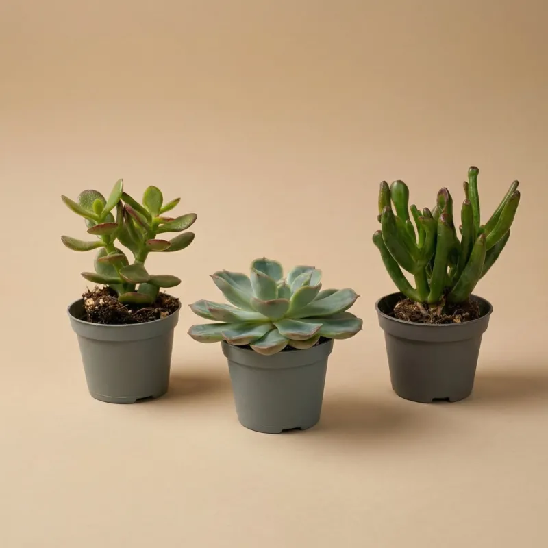 Set of 3 - Succulent Mix Set - Assorted Succulents in 6 cm Pots (8–12 cm high)